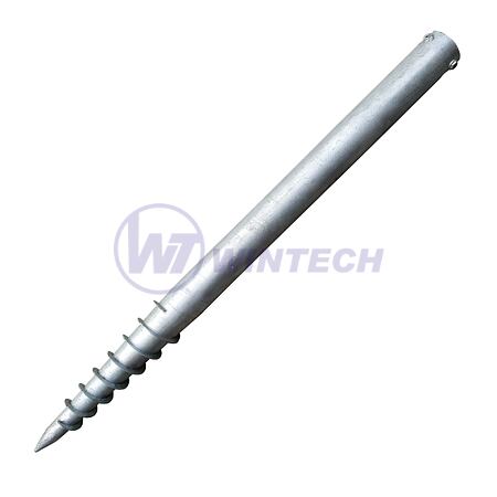 Ground screw VZM, rounded 68x1000 mm 3xM8