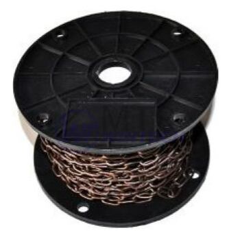Clock chain, 50m coil, 1,6mm, nickel plated