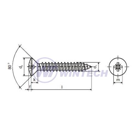Tapping s.6,3 x 19 DIN 7983C PZ zp