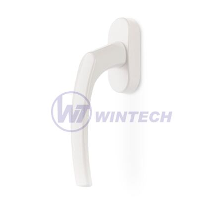 Aluminum window handle white 45° 40mm