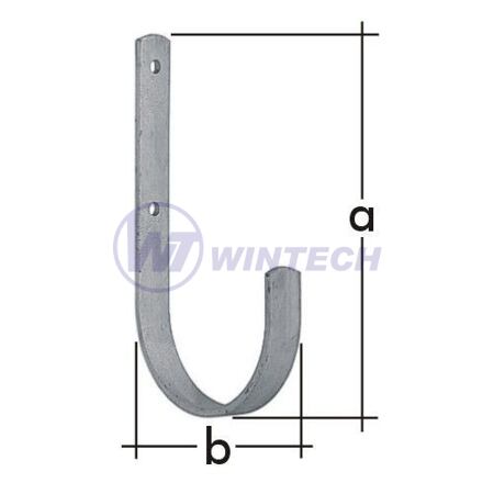 Flat hook type U