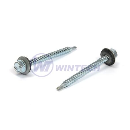Roofing screw with EPDM 4,8x60 ZPCR3+  min 15 micro
