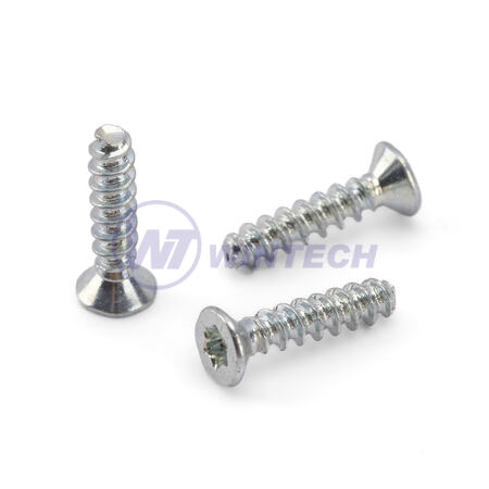 CSK flat head T6 screw PT1.8x8 zp 5um min Cr3+
