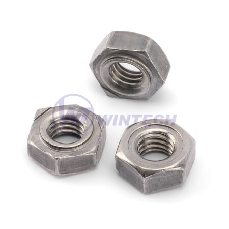 Weld nut, M6 6G, cl 8, SAE 1015 plain