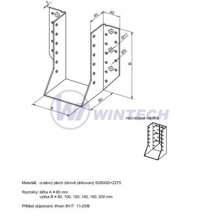 Joist hanger for woodinner