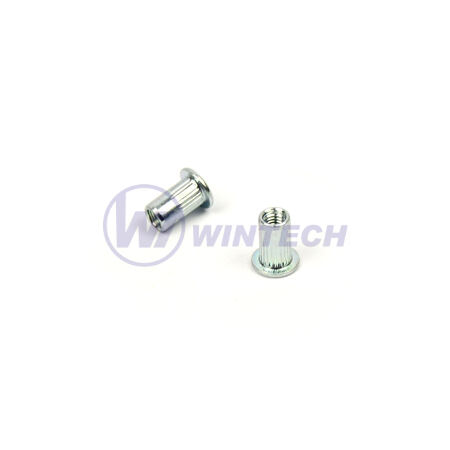 Rivet Nut Flat Head M4, 11mmsteel, zinc plated