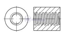 Trapezoidal round nuts M24x5x50, plaind=36