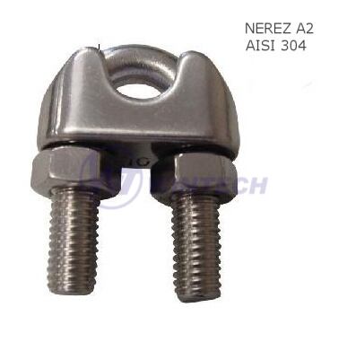 Wire rope clip DIN 741, 11x44 mm M8, zinc pl.