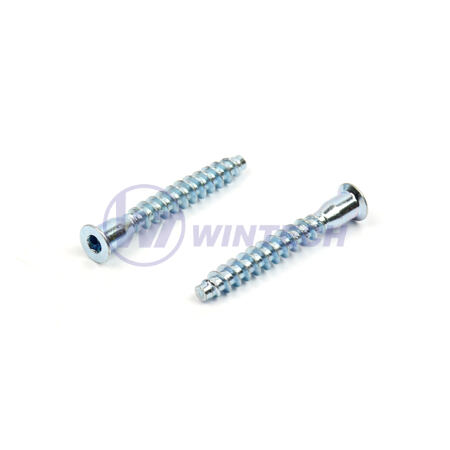 Furniture scr. 7 x 70  3.0p,hex+hole zpstem dia 7 mm