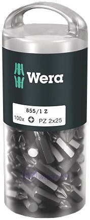 Bit PZ2 - 25mm, WERA - 100 pcs / blister