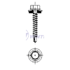 Roofing screw with EPDM 4,8x32 ZPCR3+  min 15 micro