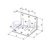 Connecting element for wood,35x35x60square