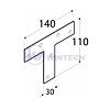 T-type connector KT 140, 140x110x30x2