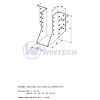 Joist hanger for wood, outside, 50x85.