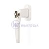 Aluminum window handle with lock white 60mm