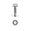 Roofing screw without EPDM 4,8x35 ZPCR3+  min 15 micro