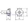 Hopper feed T-nut M6 x 12 x 17.5 x 16  1.2 mm, with teeth, zp
