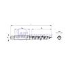 Hanger bolts M10 x 200 HEX SS A2