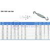Turnbuckle DIN 1480 hook-hook M6, zinc pl.