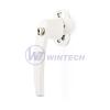 Aluminum window handle with lock white 60mm