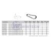 Snap hook DIN 5299C, 4x40 mm, Zinc plated