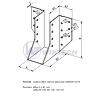 Joist hanger for wood, outside, 40x80.