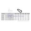 Snap hook with screw DIN 5299D, 4x40 mm, Zinc plat4x40mm