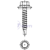 Roofing screw with EPDM 4,8x35 ZPCR3+  min 15 micro