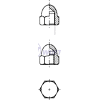 DIN 1587 nuts M6 zpcl. 6