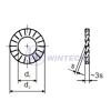 Serrated lock washers  M4  DIN 6798A pl
