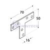 T-type connector KT 1,70x50x16x2