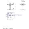 Connecting element for wood, 165/80x80 M16, Zinc p