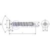 DIN 7982 C 2,2 x 6,5 PH zp Cr3+