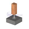 Bolt down post fitting, threaded330x110x110