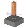 Connecting element for wood, 165/80x80 M16, Zinc p