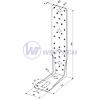 Connecting element for wood, 65x105x28565x105x285