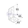 Reinforced square KPK  21, 95x65x65x2,5