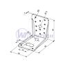 Connecting element for wood80x85x95