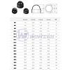 Bolt and nut caps M5/8, blackblack