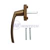 Aluminum window handle bronze 45° 40mm