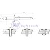 Rivet DIN 7337 st/st 4,8 x 8 Cr3+ ZP