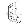 Reinforced square KPK 11, 95x53x45x2,5