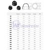 Bolt and nut caps M10/17, blackblack