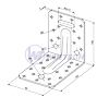 Connecting element for wood, 90x105x105
