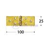 Butt hinge Z 100a, 100x25x1,5mm