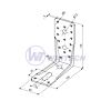 Connecting element for wood, 65x105x13565x105x135