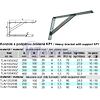 Heavy bracket with support KP1100x200x20mm