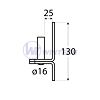 Hinge handle C 16/25mm