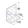 Reinforced square KPK 13, 95x53x110x2,5