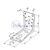 Connecting element for wood65x105x95